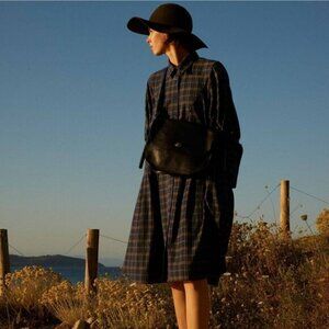 Toast Cotton Checkered Swingy Dress